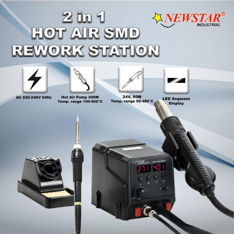Newstar Hot Air SMD Rework Station and Soldering Gun and Accesories ...