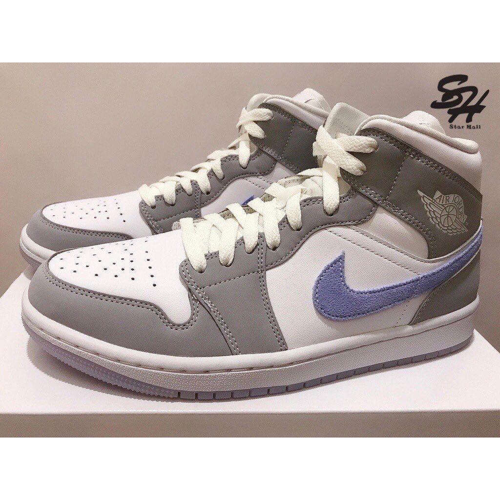 AIR JORDAN 1 MID Wolf Grey 灰白 冰藍 小Dior 高筒 BQ6472-105