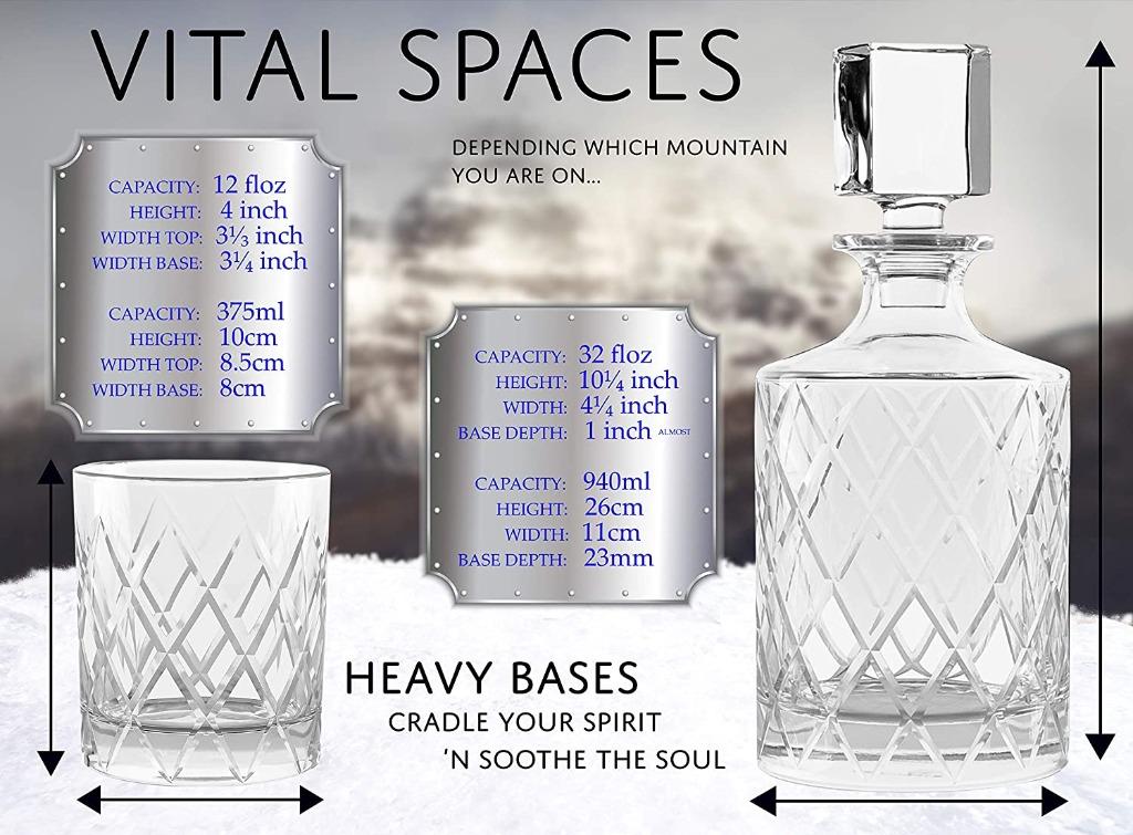 Vintage English Crystal Glass Drinks Decanter Spirits Whisky Gin