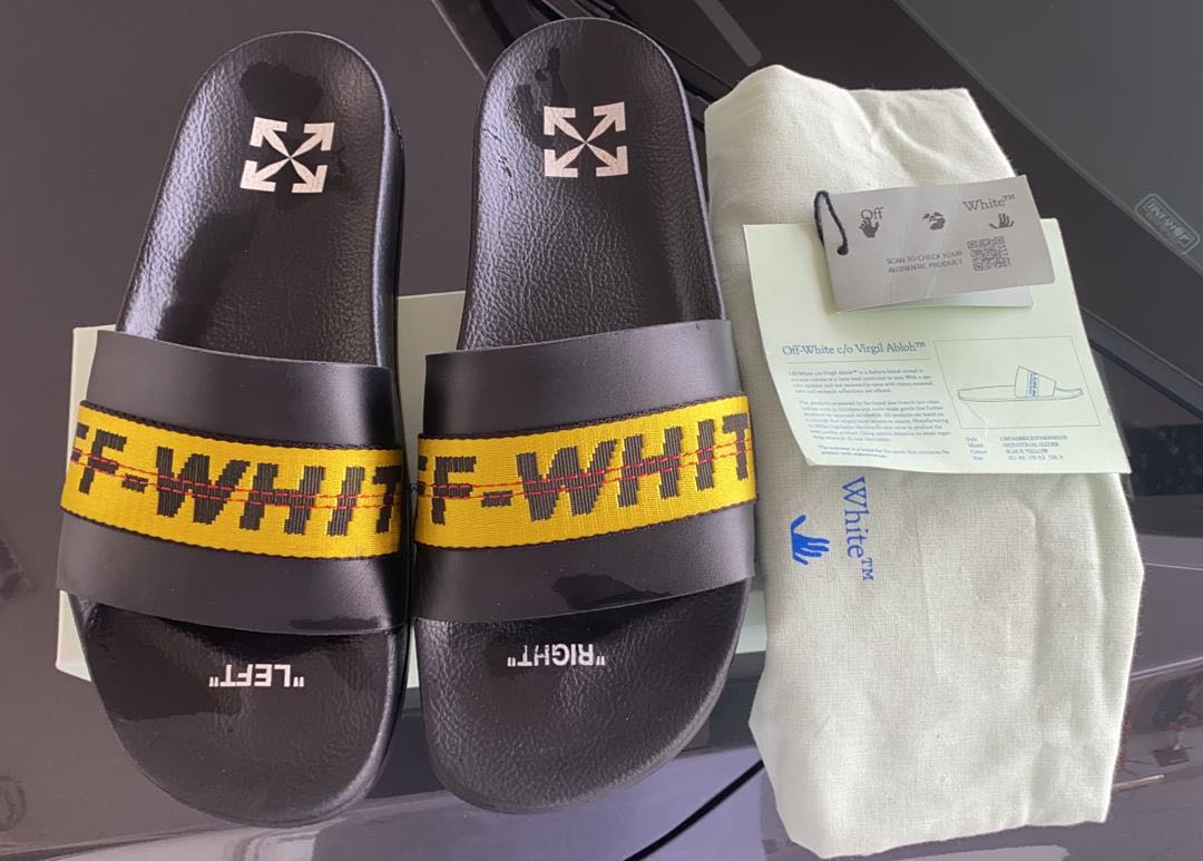 Off white shop brand slides