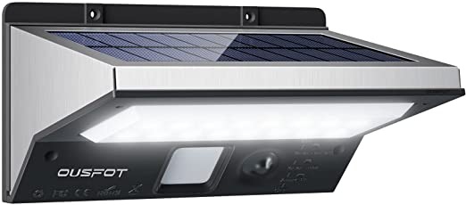 OUSFOT Solar Motion Sensor Light Outdoor 21 LEDs Wireless
