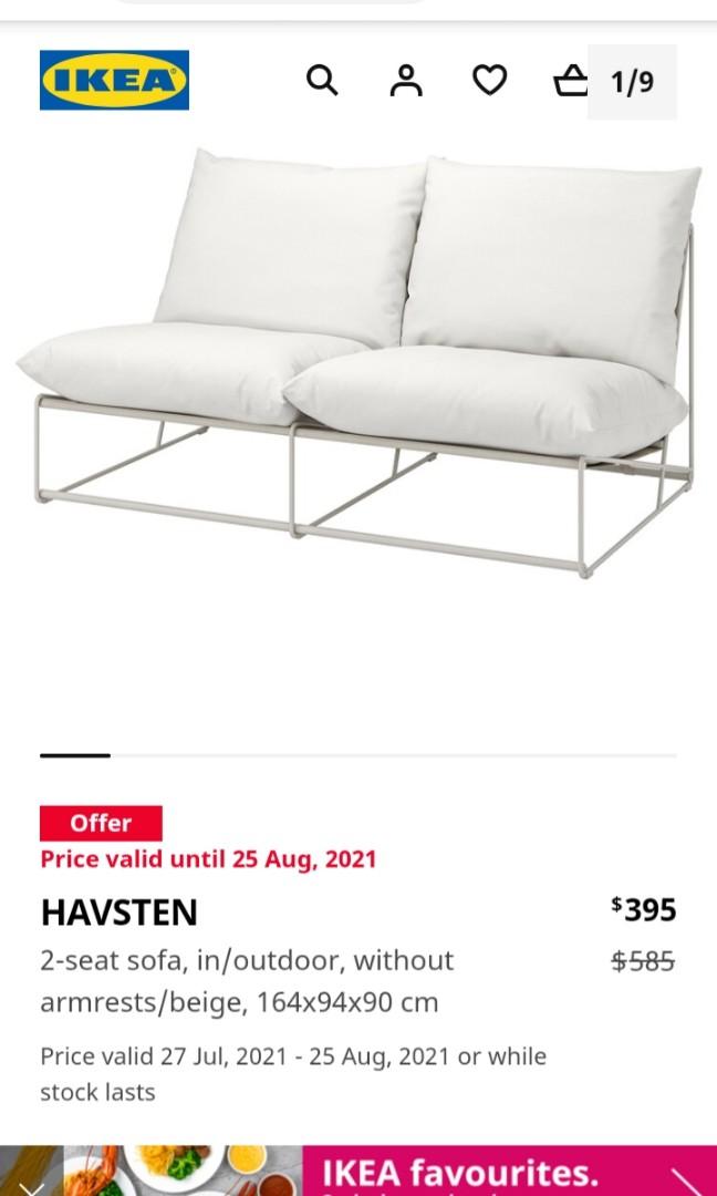 Outdoor Sofa IKEA Havsten, Furniture & Home Living, Furniture, Sofas on