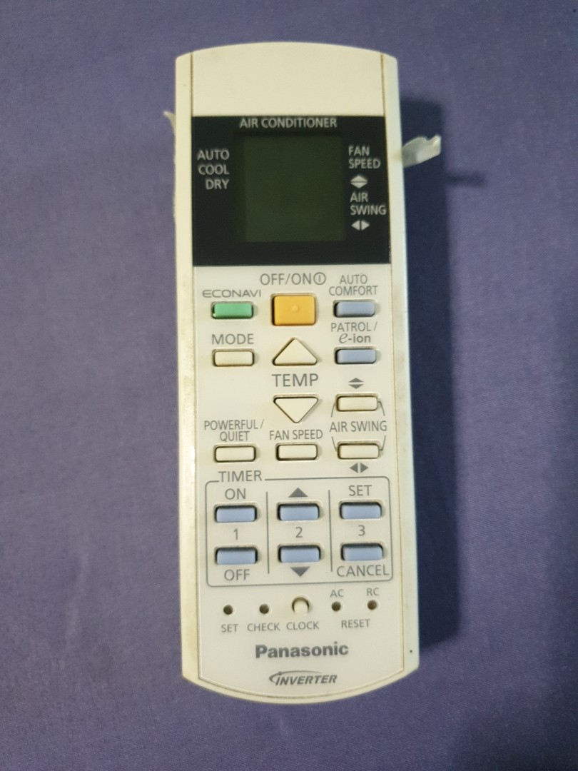 Panasonic Inverter Aircon Remote Control (Original), TV & Home
