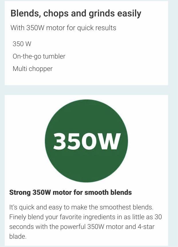 Philips Mini Blender HR2605, TV & Home Appliances, Kitchen Appliances