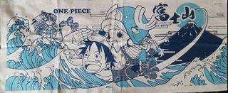 FINAL SALE! PRE-LOVED One Piece Cloth Banner - Luffy & Chopper in Mt. Fuji design