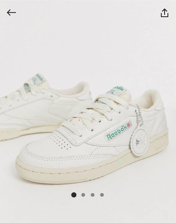 Reebok club c outlet trainers in chalk