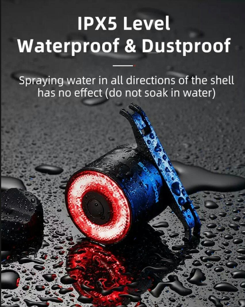 Rockbros Q3 Bicycle Smart Tail Light, Sports Equipment, Bicycles & Parts, Parts & Accessories on ...