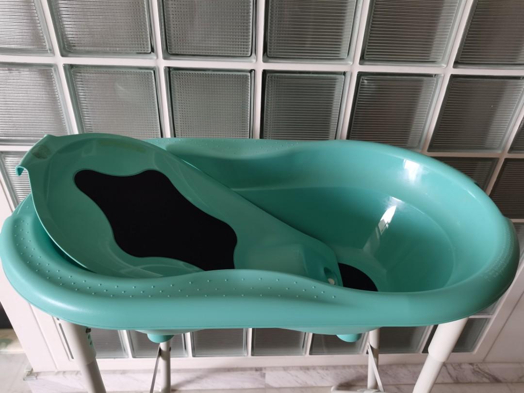 Rotho baby bath tub+seat+foldable stand, Babies & Kids, Bathing