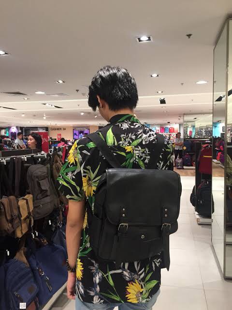 Salvatore mann leather backpack korean style