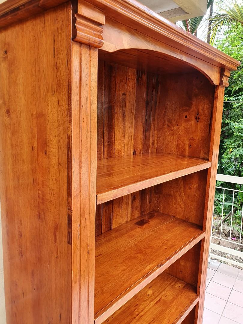 Solid Wood Bookshelf Rak Buku, Furniture & Home Living, Furniture, Shelves, & Racks on