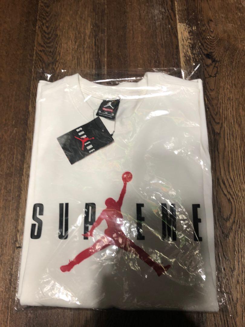 Supreme x Jordan T-shirt size 女裝, 上衣, T-shirt - Carousell