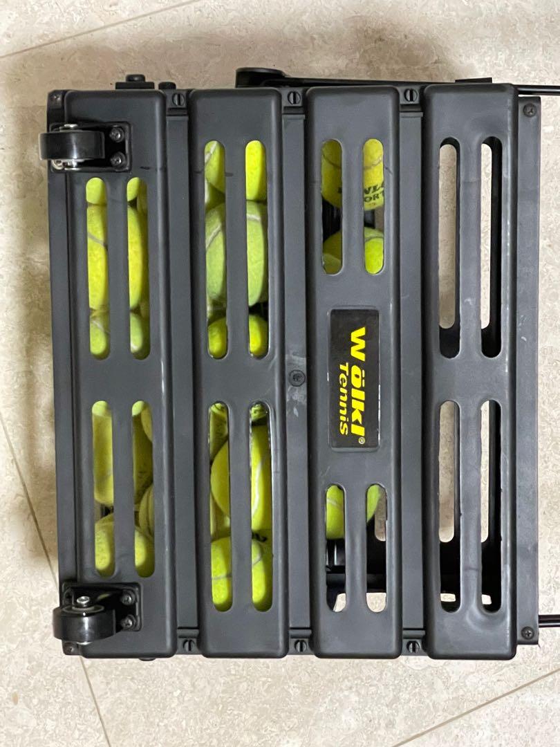 Tennis ball hopper (with 40 used balls), Sports Equipment, Sports