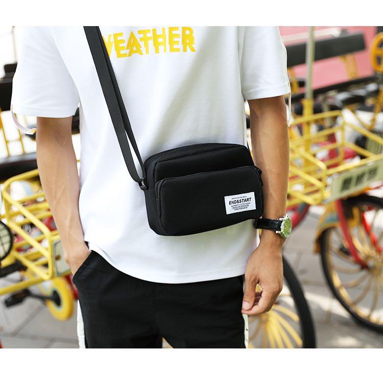 Trendy Hot Selling Men Oxford Crossbody Sling Bag Messenger Bag Small  Korean Korea Style Raya Promo