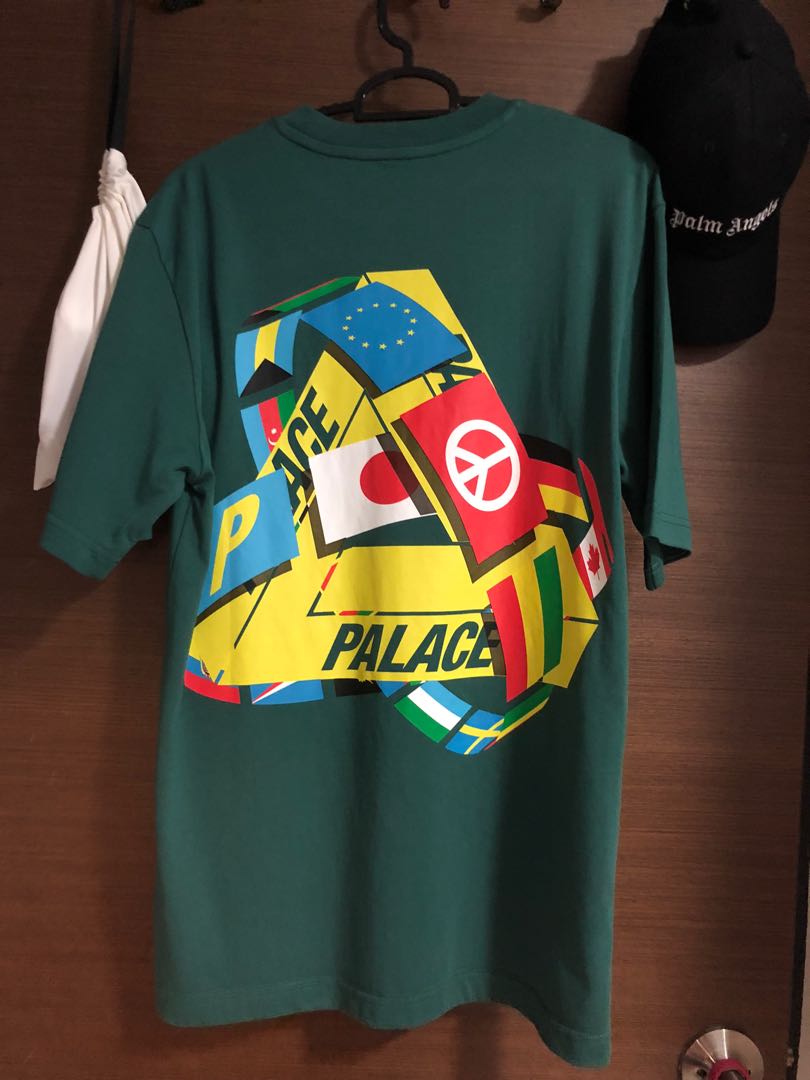 Palace Tri Flag Tee Shirt Green Medium, Men's Fashion, Tops & Sets ...