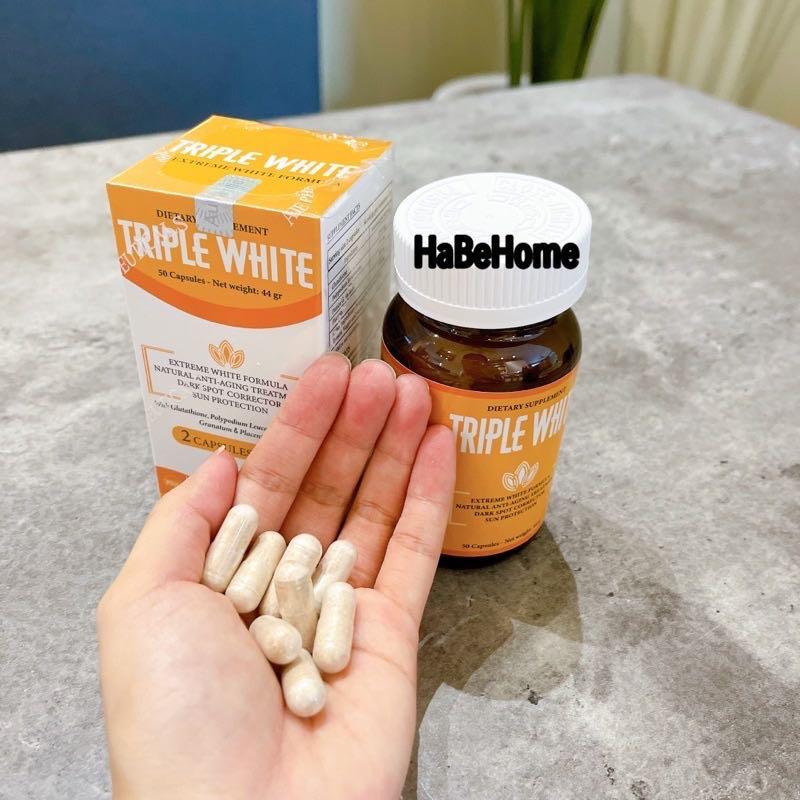 Triple White Dietary Supplement 50Capsules Glutathione Whitening