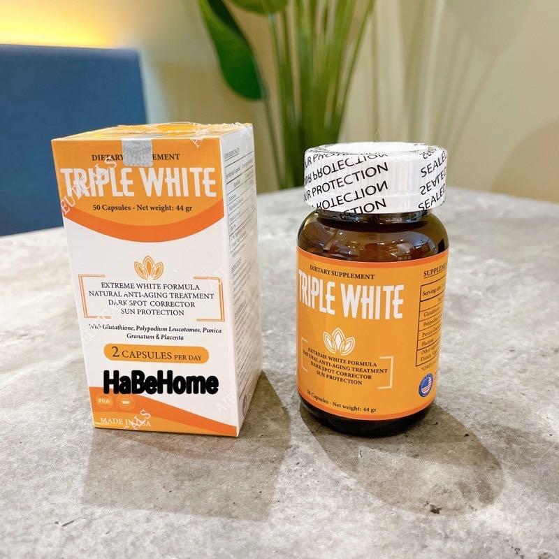 Triple White Dietary Supplement 50Capsules Glutathione Whitening