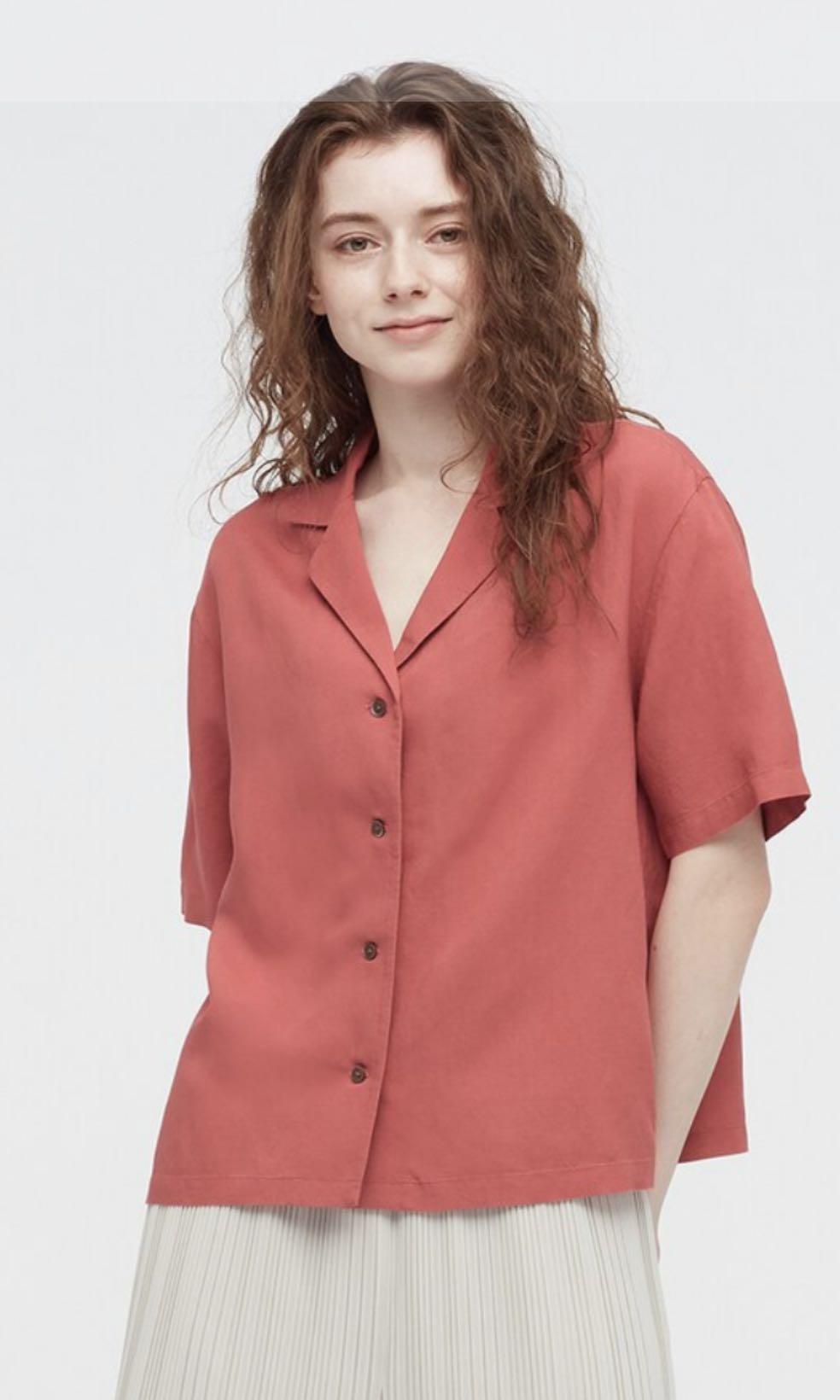 UNIQLO Premium Linen Shirt Womens Fashion Tops Shirts on Carousell