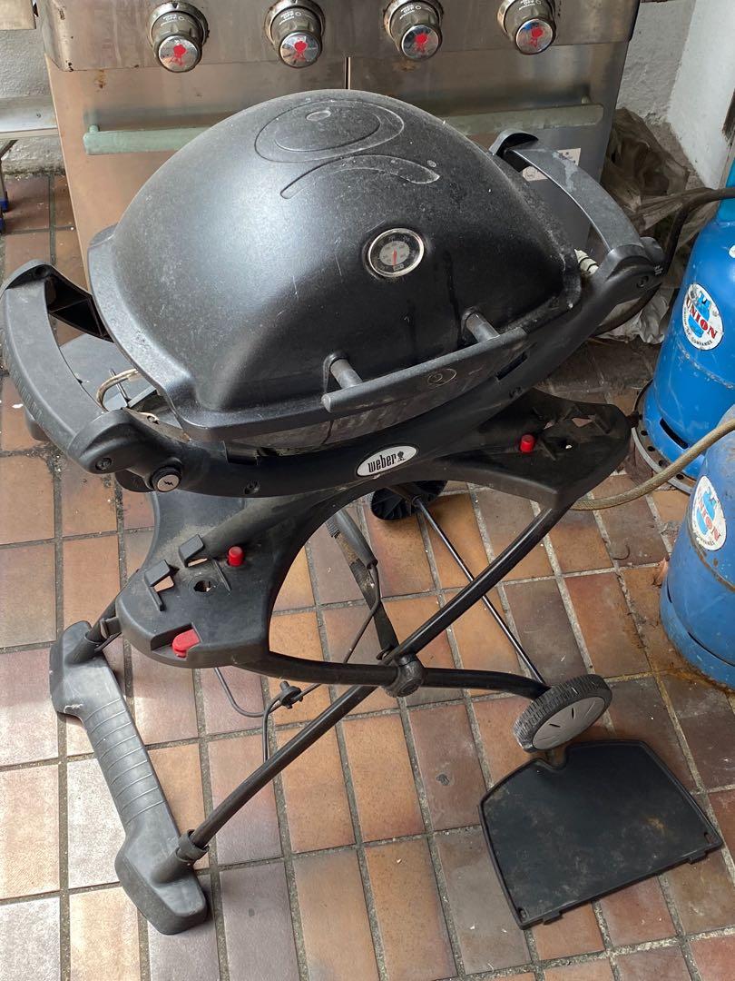 Used Weber Baby Q With Stand Tv Home Appliances Kitchen Appliances Bbq Grills Hotpots On Carousell