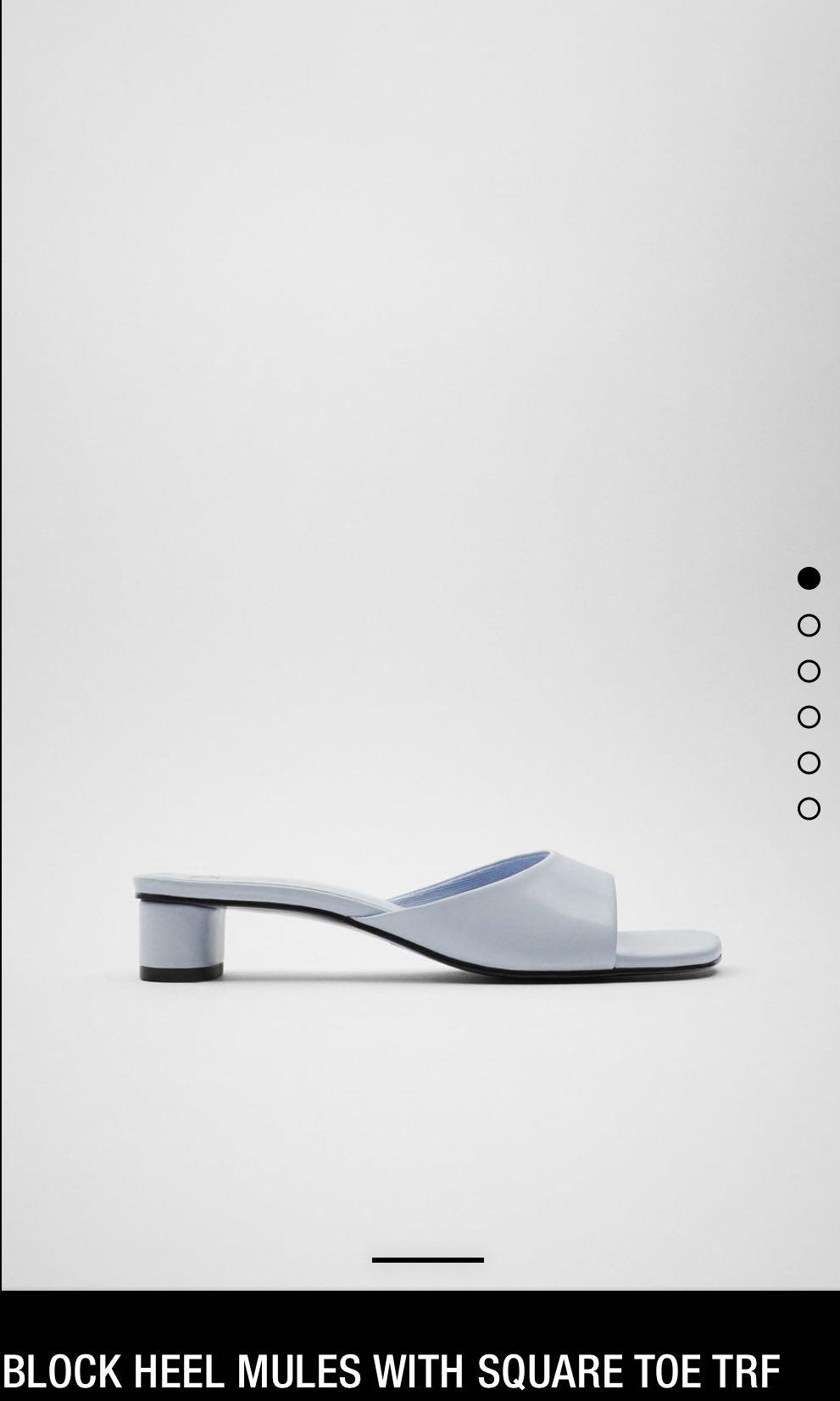 Block heel sales mules zara