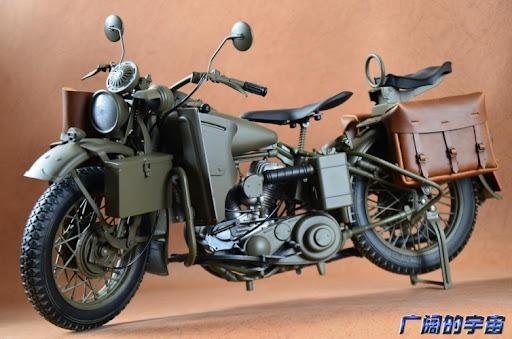 Zy Toys US ARMY WWII MOTORCYCLE