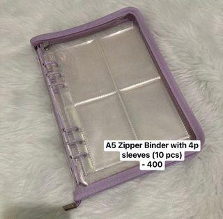 A5 Zipper Binder with Sleeves