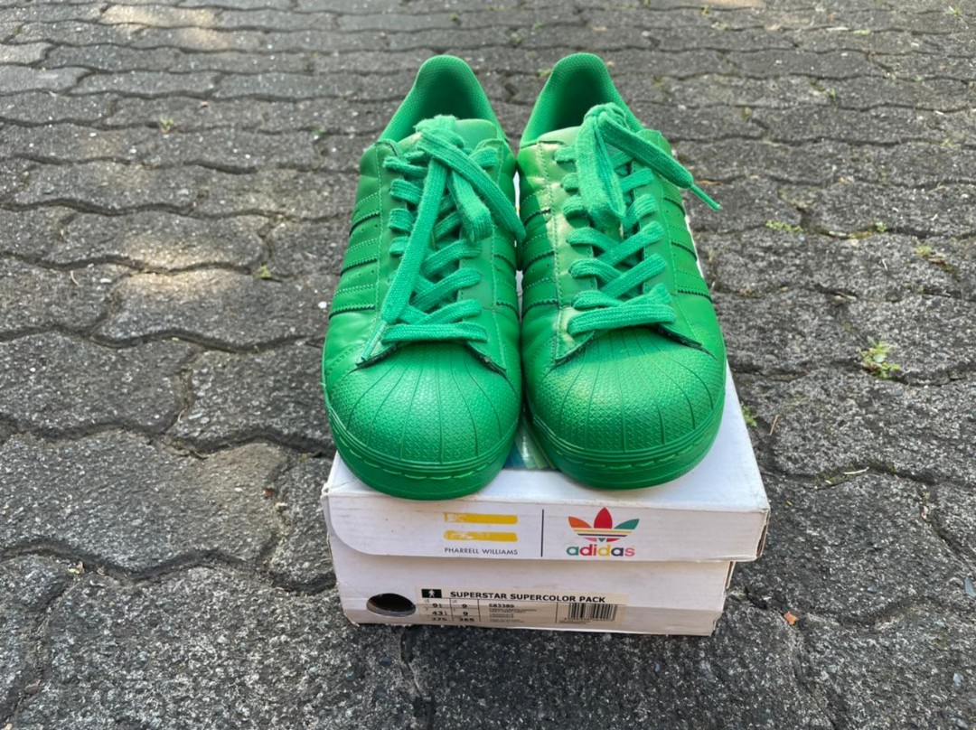 adidas superstar pharrell dark green
