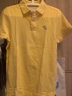 A&F男 黃色POLO衫M