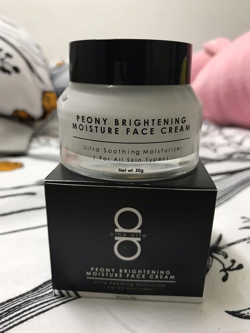 Alha Alfa Peony Brightening Moisture Face Cream Health Beauty Skin Bath Body On Carousell