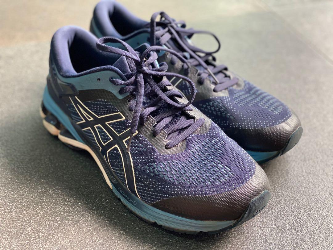 Asics gel-kayano 26 (2e) mens midnight grey floss top