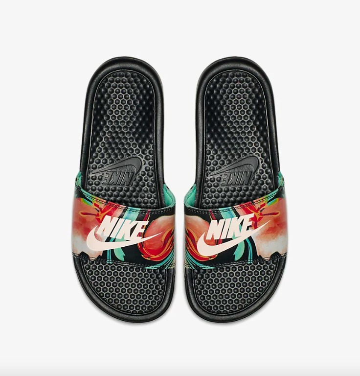 Nike slide floral best sale