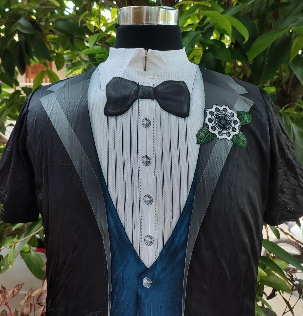 Authentic Primal Wear Tuxedo Design Cycling Jersey Longback Men s