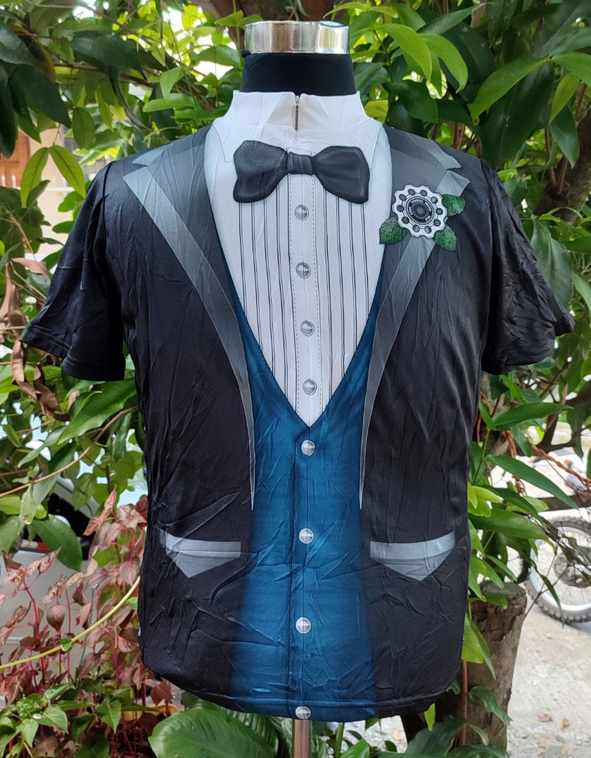 Authentic Primal Wear Tuxedo Design Cycling Jersey Longback, Men's