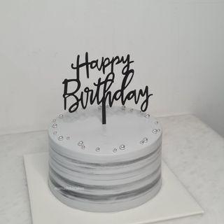 black ombre minimalistic cake