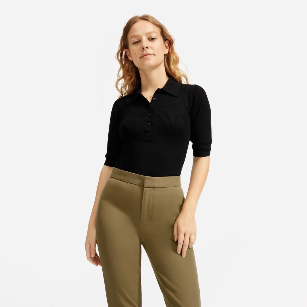 Everlane + The Fixed-Waist Stretch Cotton Pant