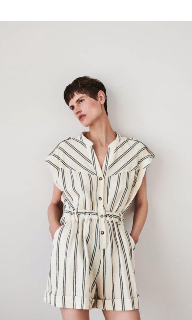 Zara striped rustic dress on sale