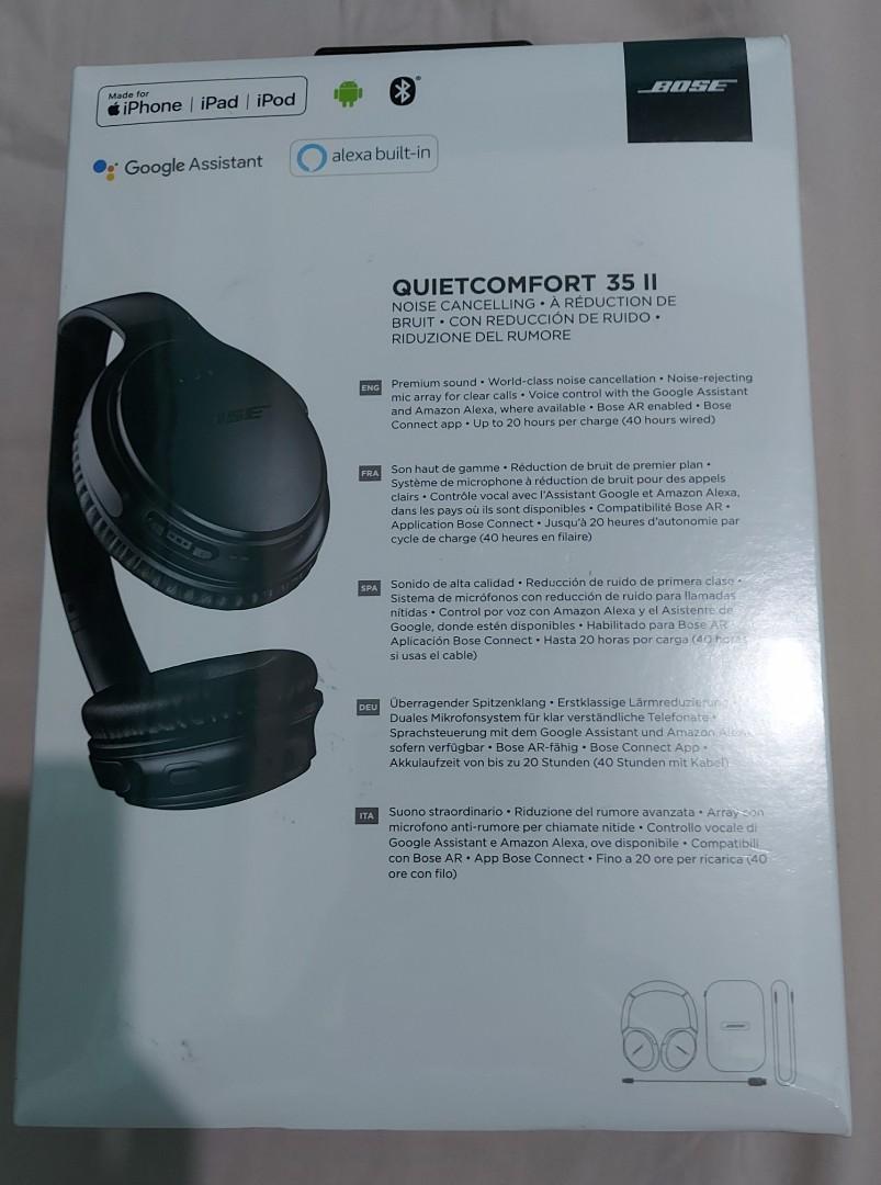 Bose Quiet Comfort (QC) 35 ii (Category: Headphones & Headsets) located in Makati City. Submitted by chinkybig (Listing ID 1107403778, Image 2). Description: Sealed. Never opened, never used. RFS - I have an extra already of the same. The retail price for this is 22,500 so this is selling low given that it is brand new. Payment - BPI or Gcash..