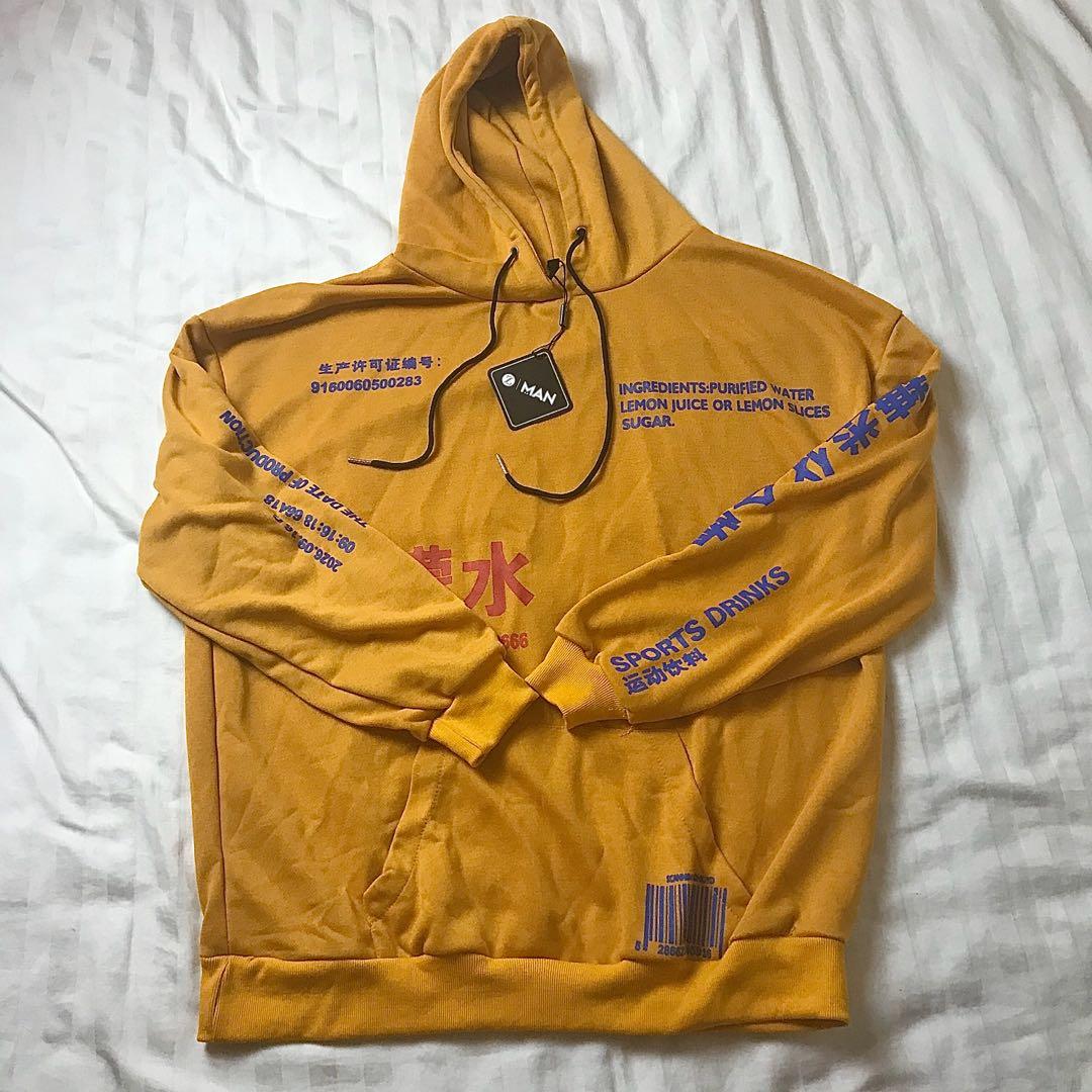 Zaful yellow hoodie on sale
