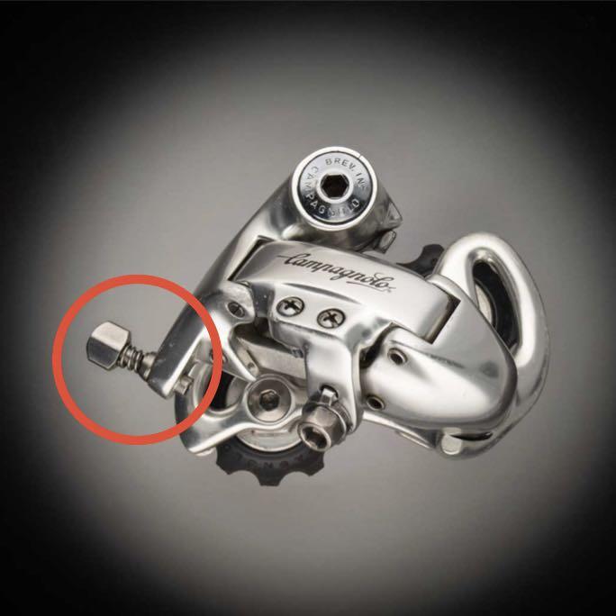 Barrel adjustment rear store derailleur