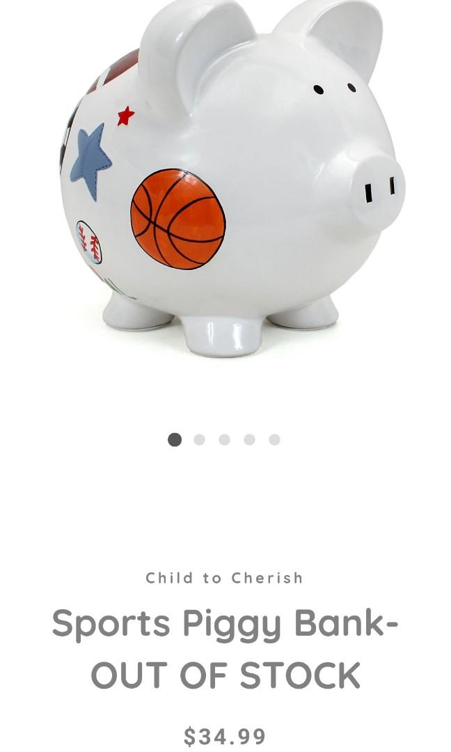 Child To Cherish Sport Piggy Bank Babies Kids Baby Nursery Kids Furniture Nursery Lighting Decor On Carousell