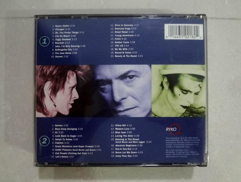 David Bowie The Singles 1969 To 1993 Featuring His Greatest Hits 2 CD ...