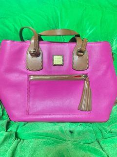 Dooney And Bourke Fuchsia Morgan Leather Bag