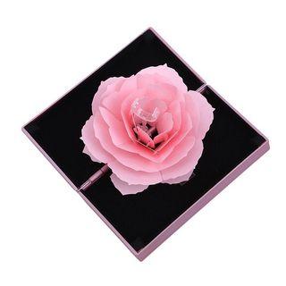 💍Engagement 3D Rose Ring Pop Up Box Wedding Jewelry