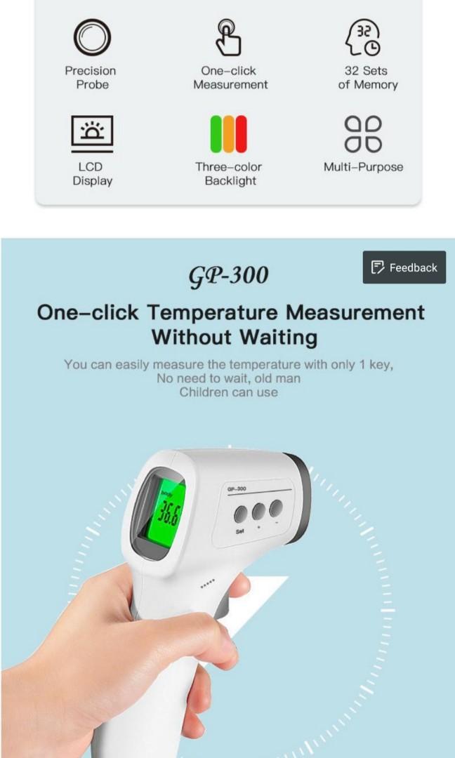 Thermometer (Category: Thermometers) located in Manila. Submitted by laniefg (Listing ID 1107431072, Image 3). Description: Forehead Gun Type Infrared Thermometer - Tri-color - 32 sets memory - LCD Display - One Click Measurment without waiting Time - Triple A Battery included.