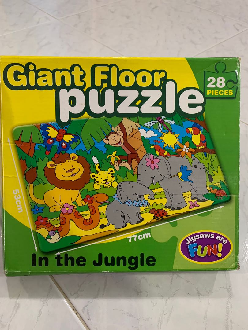 Giant Floor Jigsaw Puzzle In the Jungle, Hobbies & Toys, Toys & Games