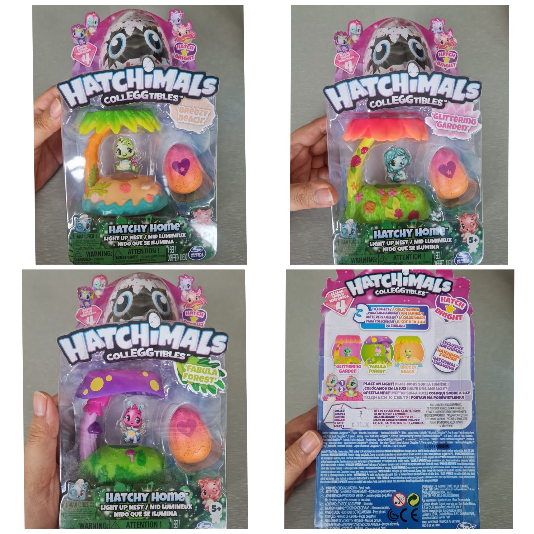 HATCHIMALS COLLEGGTIBLES HATCHY HOME BREEZY BEACH GLITTERING