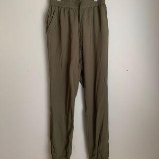 High Waisted Olive Green Joggers