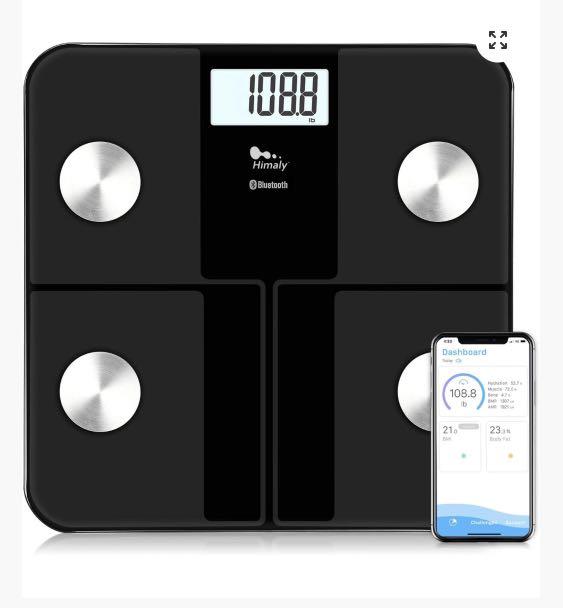 Himaly Bluetooth Body Fat Scales Digital BMI Monitor Smart App Connection