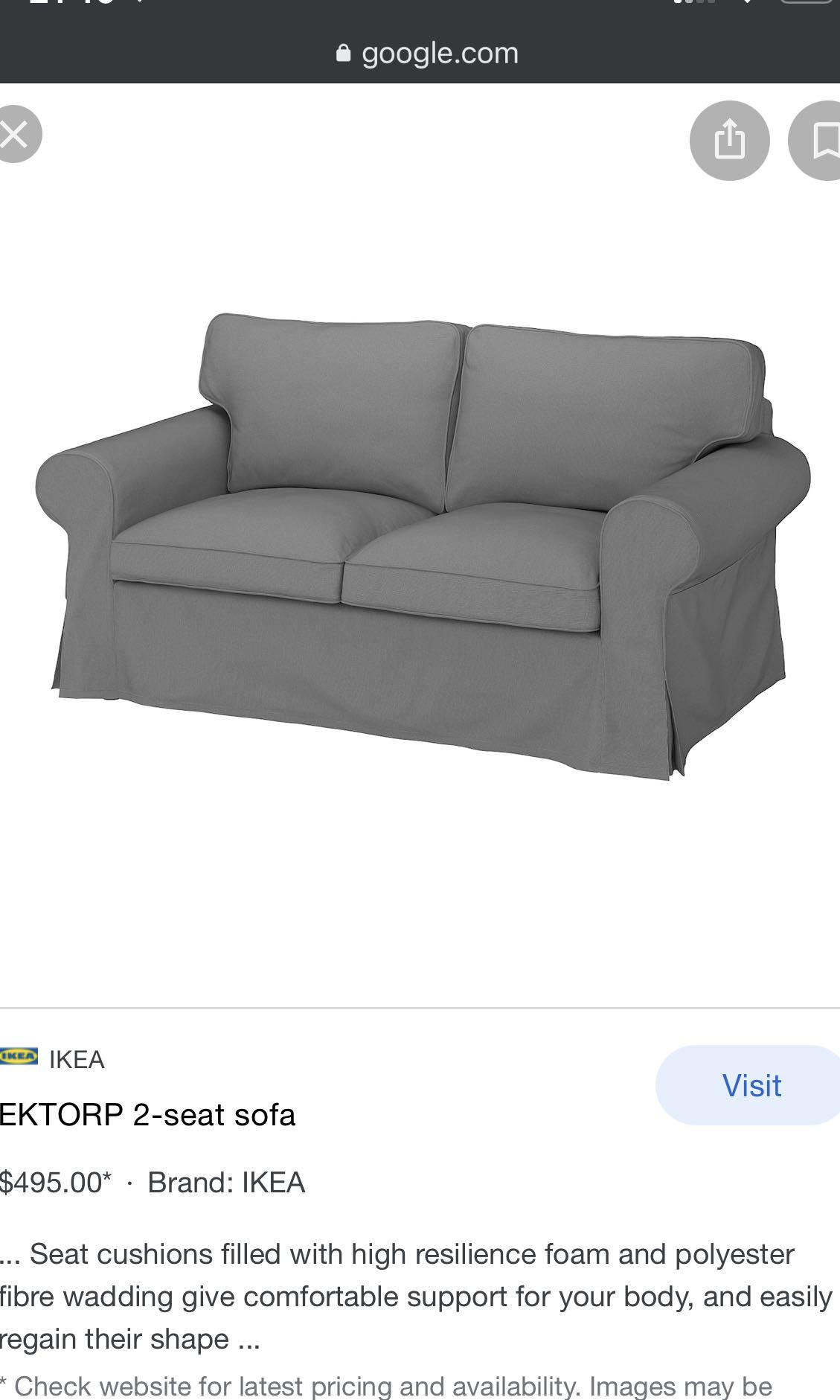 IKEA 2 seater sofa bed EKTORP, Furniture & Home Living, Furniture