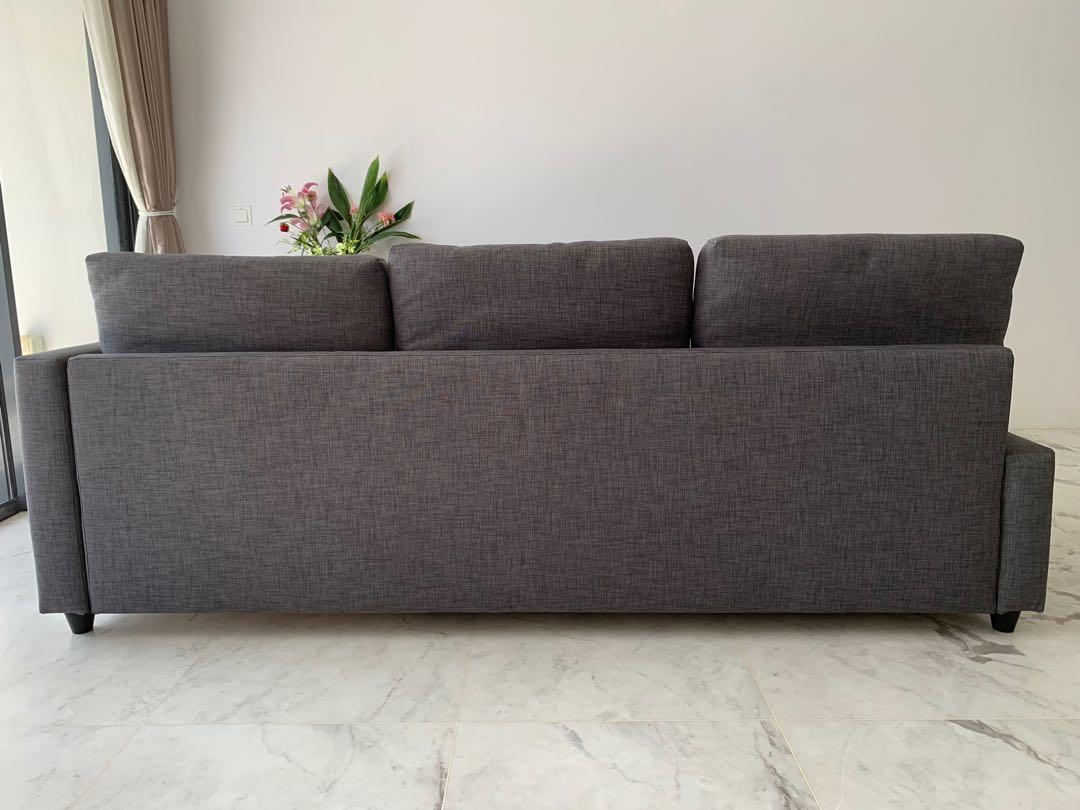 ikea friheten l-shaped sofa bed