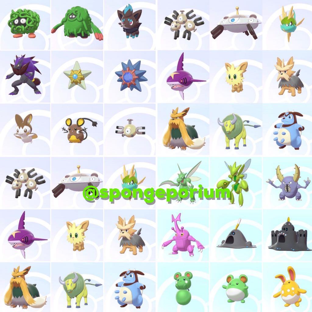 Shiny Pokemon (Pokemon Sword & Shield) (Mainland Galar Pokedex